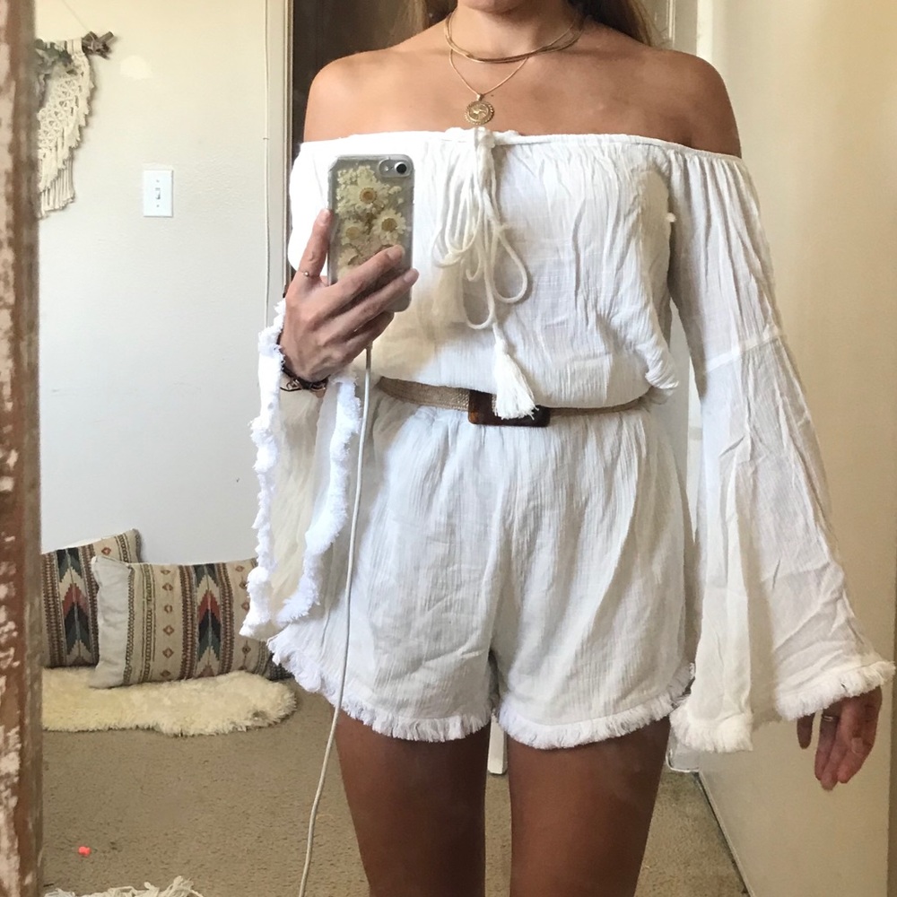 [New] Ecrulab bell sleeves linen romper L